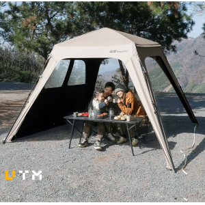 自动穹顶天幕免搭建帐篷天幕一体户外黑胶防晒露营
